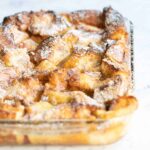 brioche-french-toast-casserole in glass baking dish