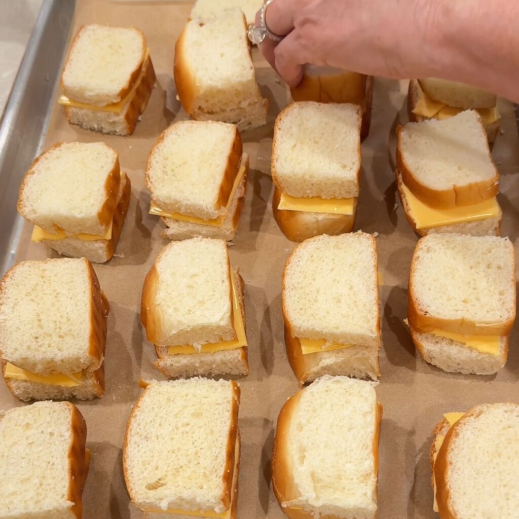 The purpose of this is to show the step-by-step process on how to make grilled cheese, sliders and variations with turkey beef or ham.